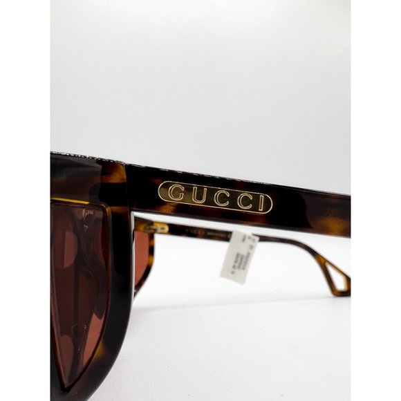 Gucci Ladies GG0468S 002 57 Cat Eye Sunglasses Brown Full-Rim Acetate - Picture 13 of 15